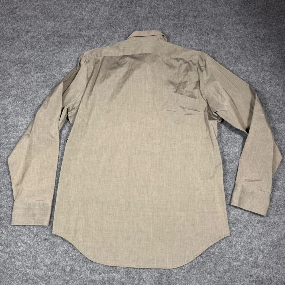 Banana Republic Dress Shirt Stretch Mens Large Brown Cotton Blend Earth Tone NWT